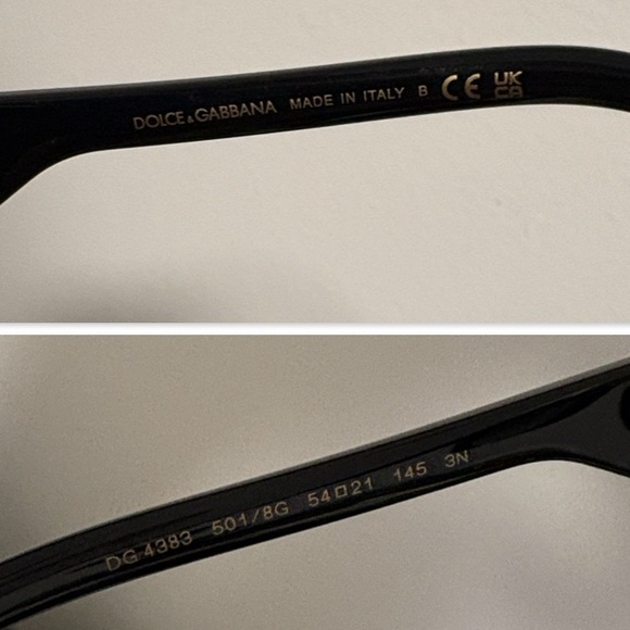 NEW [Dolce & Gabbana] Luxury Butterfly Large Sunglasses, Black/Gold, Acetate - Picture 10 of 12